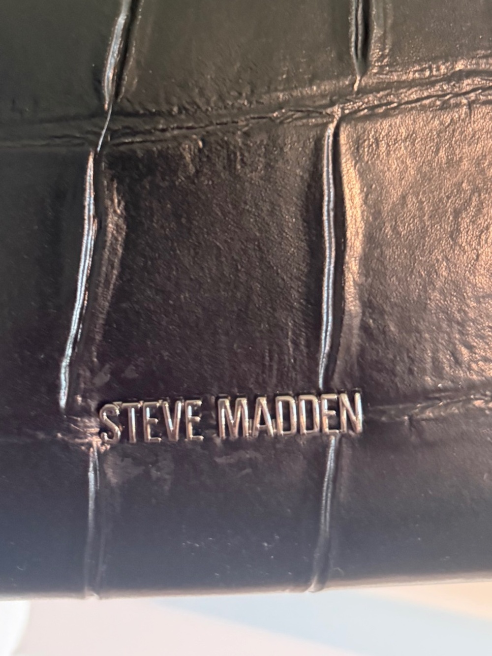 Steve Madden Black Leather Shoulder Bag - Picture 5 of 8